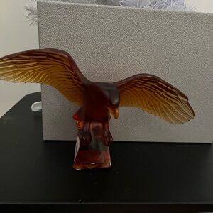 Lalique Amber Glass Eagle Figurine